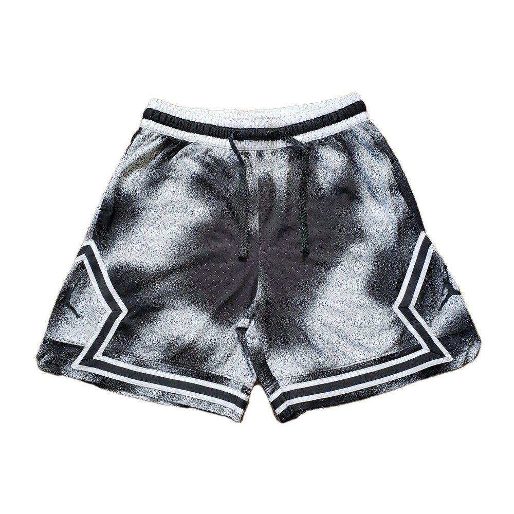 Jordan Dri-Fit Sport Diamond Sz Large Mens Dark Smoke 6.5" Athletic Shorts Mesh